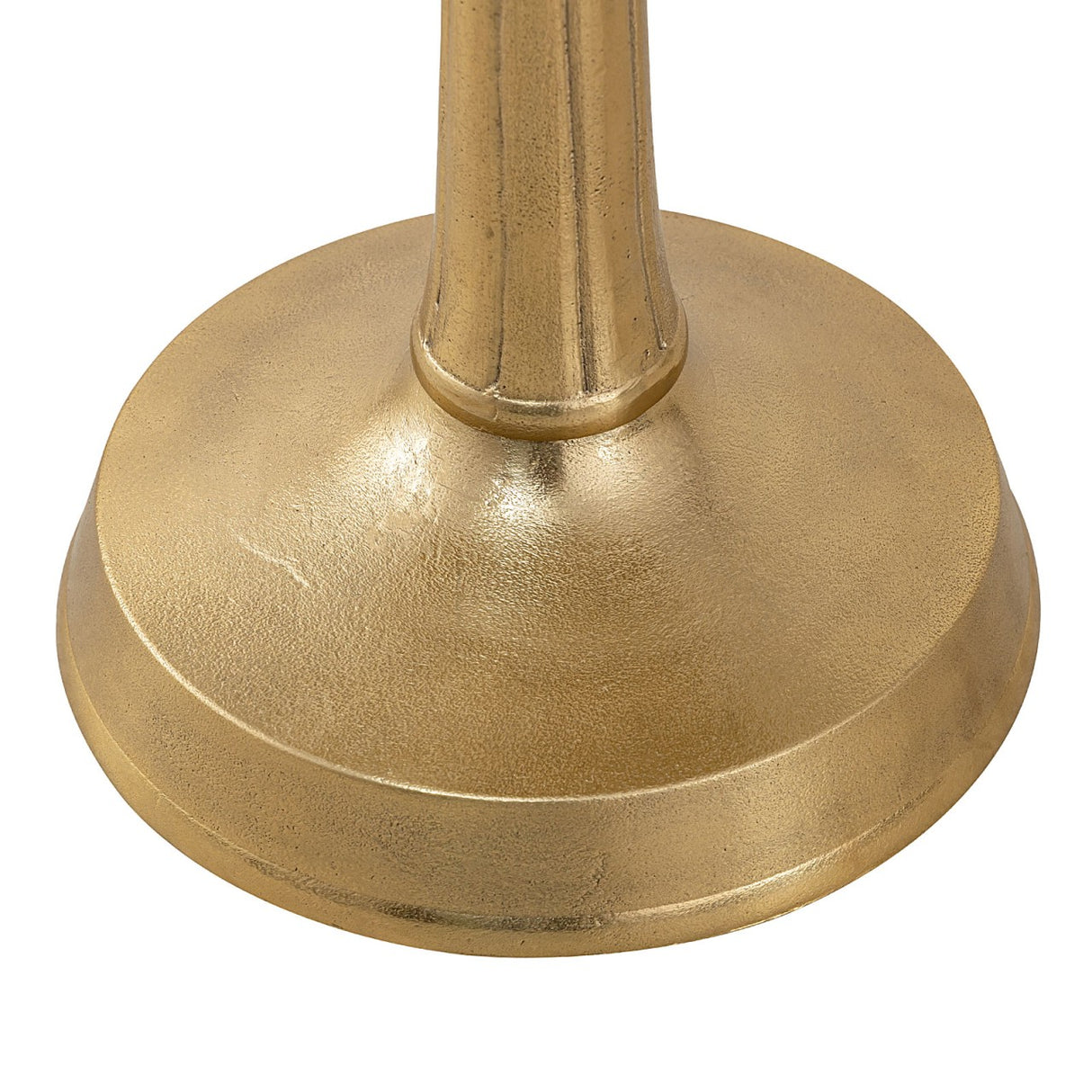 Side table, metal, round, Ø 44 x 53 cm, 2-piece, Adlon decorative table with designer aluminum center base