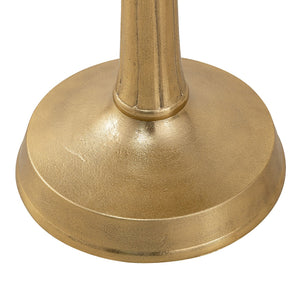 Side table, metal, round, Ø 44 x 53 cm, 2-piece, Adlon decorative table with designer aluminum center base