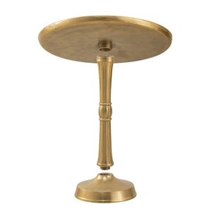 Side table, metal, round, Ø 44 x 53 cm, 2-piece, Adlon decorative table with designer aluminum center base