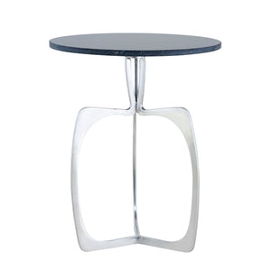 Beistelltisch – Aluminium Gestell, Marmorplatte, Silber Finish - Sohoo | MVG Voglrieder