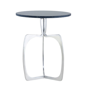 Beistelltisch – Aluminium Gestell, Marmorplatte, Silber Finish - Sohoo | MVG Voglrieder