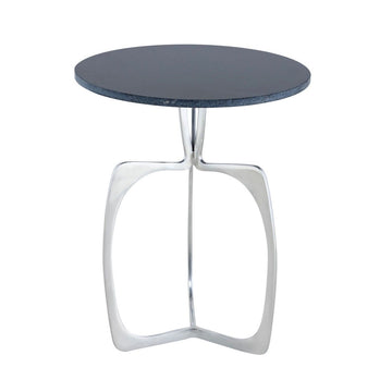 Beistelltisch – Aluminium Gestell, Marmorplatte, Silber Finish - Sohoo | MVG Voglrieder