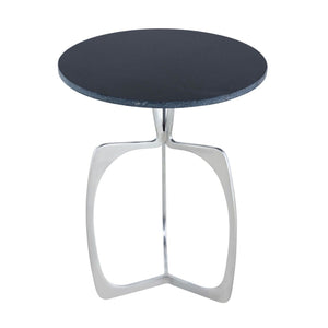 Beistelltisch – Aluminium Gestell, Marmorplatte, Silber Finish - Sohoo | MVG Voglrieder