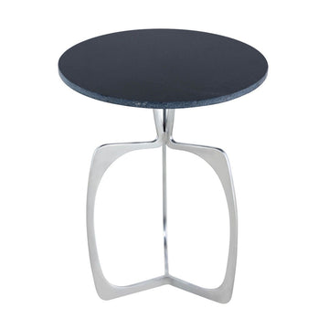 Beistelltisch – Aluminium Gestell, Marmorplatte, Silber Finish - Sohoo | MVG Voglrieder