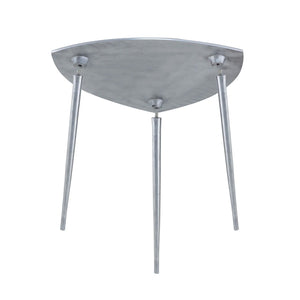 Beistelltisch – Aluminium, Silber Finish, Dreieck Design - Alster | MVG Voglrieder