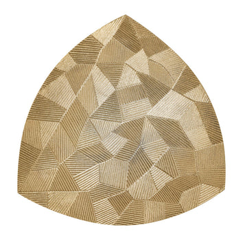 Beistelltisch – Aluminium, Gold Finish, Dreieck Design - Alster | MVG Voglrieder