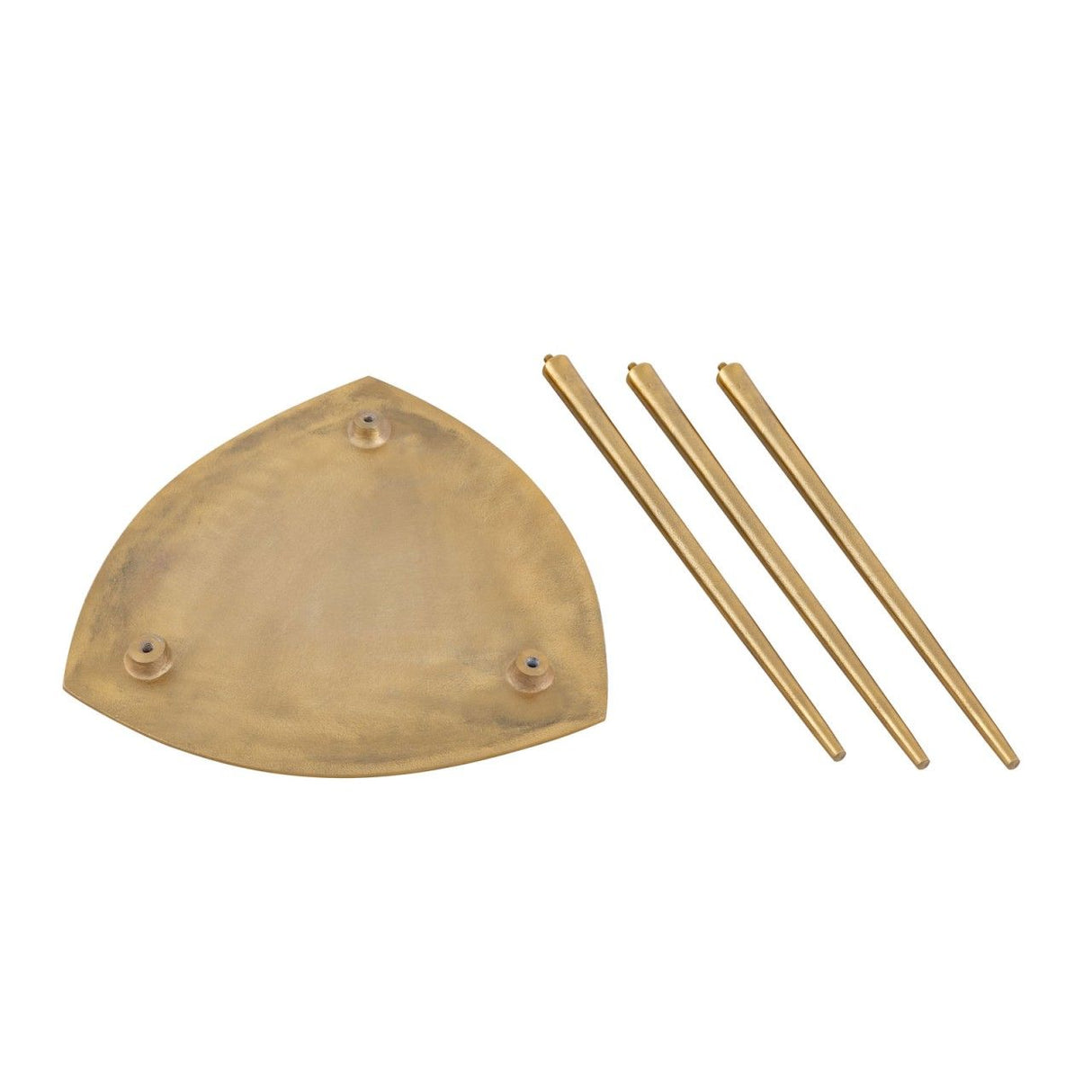 Beistelltisch – Aluminium, Gold Finish, Dreieck Design - Alster | MVG Voglrieder