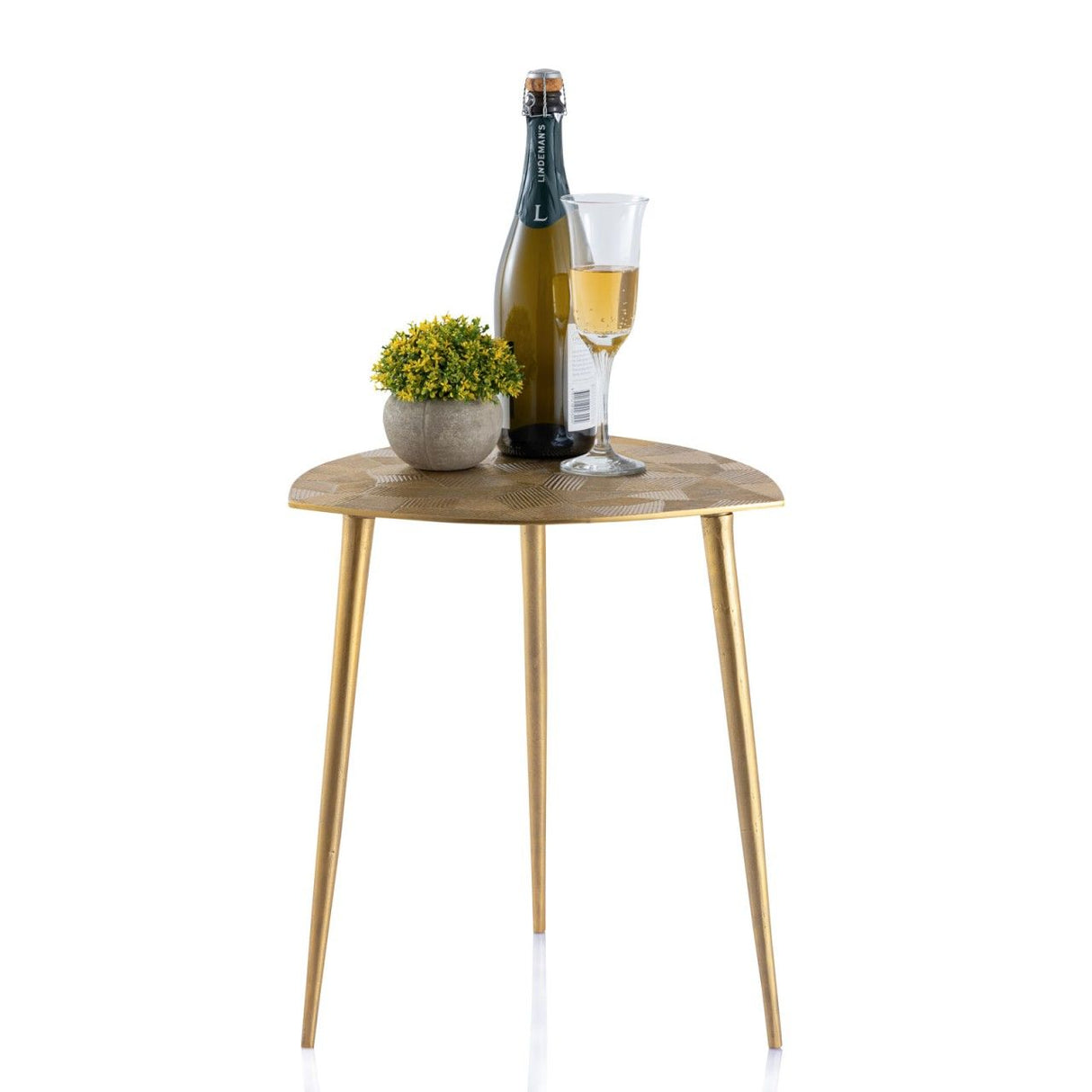 Beistelltisch Set – Metall Material, Aluminium Basis, Gold Farbe - Alster | MVG Voglrieder
