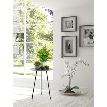 Beistelltisch Set – Aluminium Material, Dreibein Design, Silber Farbe - Hilton | MVG Voglrieder