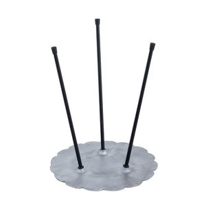 Beistelltisch Set – Aluminium Material, Dreibein Design, Silber Farbe - Hilton | MVG Voglrieder