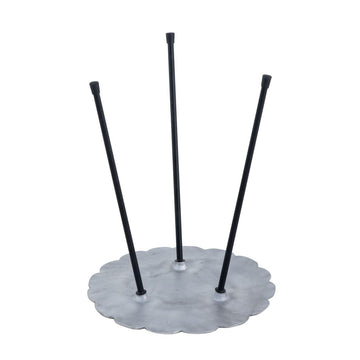 Beistelltisch Set – Aluminium Material, Dreibein Design, Silber Farbe - Hilton | MVG Voglrieder