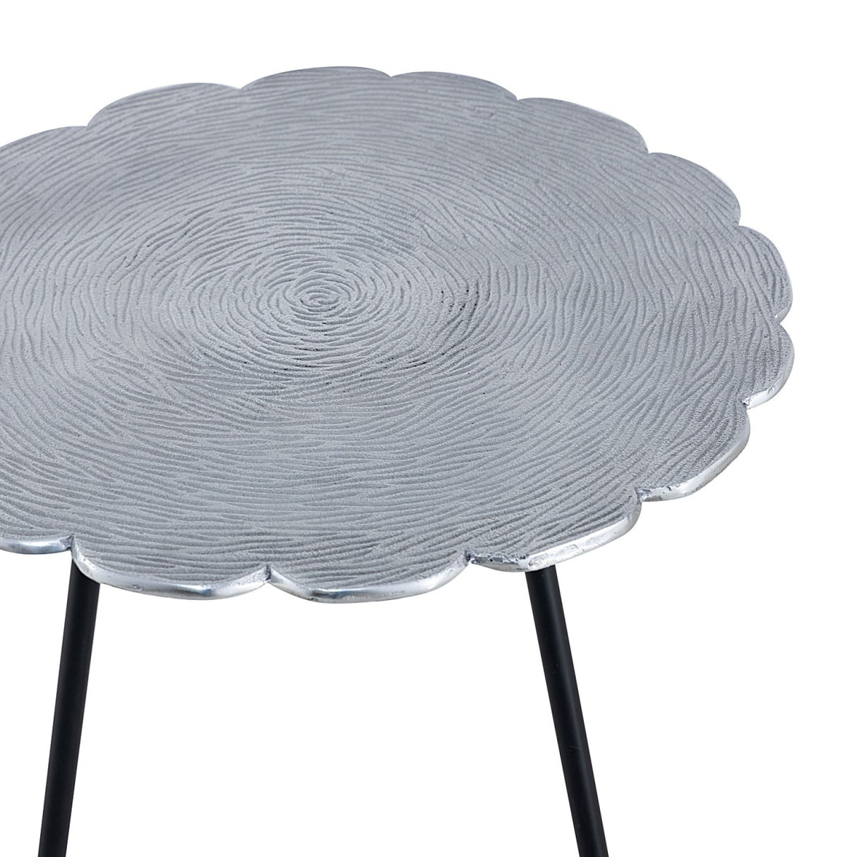 Beistelltisch Set – Aluminium Material, Dreibein Design, Silber Farbe - Hilton | MVG Voglrieder