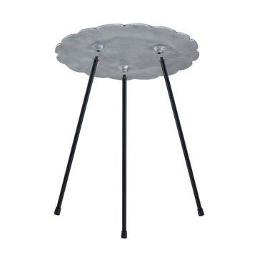 Beistelltisch Set – Aluminium Material, Dreibein Design, Silber Farbe - Hilton | MVG Voglrieder