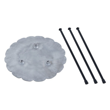 Beistelltisch Set – Aluminium Material, Dreibein Design, Silber Farbe - Hilton | MVG Voglrieder
