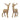 Decorative stag figurine made of solid aluminum, handcrafted, elegantly silver-plated or gold-plated | MVG Voglrieder