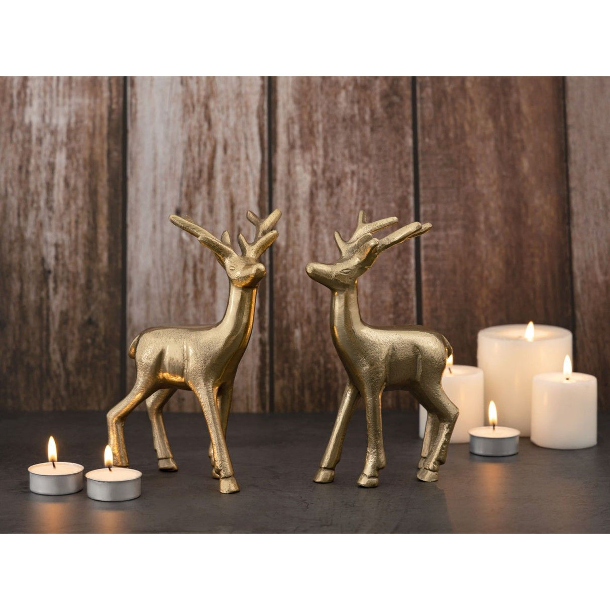 Dekofigur – Aluminium Tierfigur, Tischdeko Design, Gold Farbe | MVG Voglrieder