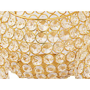 Kerzenhalter – Metalldraht, Kristall Design, Gold Farbe - Crystal | MVG Voglrieder