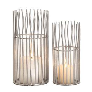 Windlicht – Aluminium Draht, Glas Einsatz, Silber Farbe - Loft | MVG Voglrieder