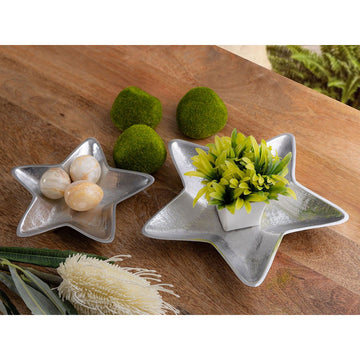 Schale – Massiv Aluminum, Stern Design, Silber Finish - Starlight | MVG Voglrieder