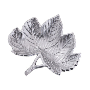 Schale – Aluminium Material, Silber Plattiert, Blatt Design - Leaf | MVG Voglrieder