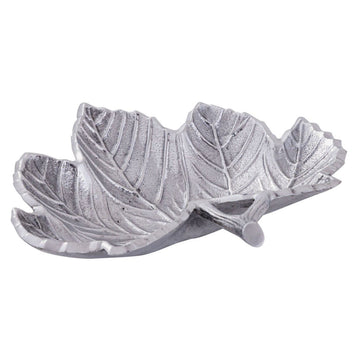 Schale – Aluminium Material, Silber Plattiert, Blatt Design - Leaf | MVG Voglrieder