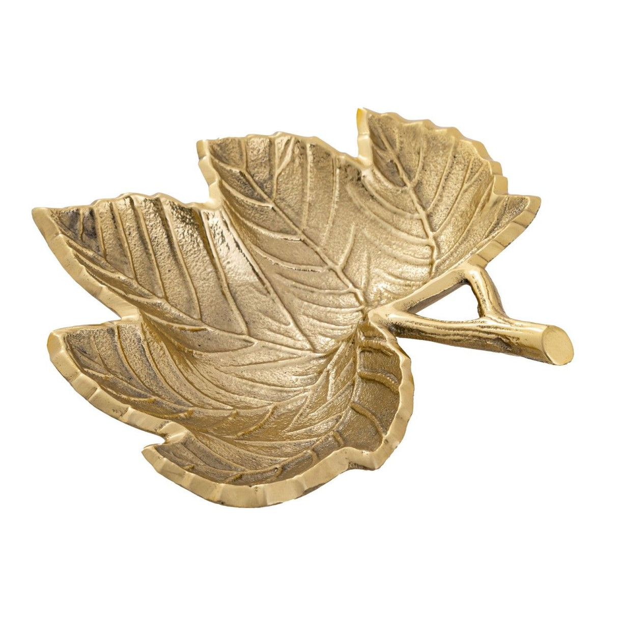 Schale – Aluminium Material, Gold Plattiert, Blatt Design - Leaf | MVG Voglrieder
