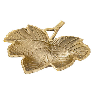Schale – Aluminium Material, Gold Plattiert, Blatt Design - Leaf | MVG Voglrieder