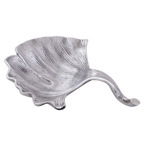 Schale – Aluminium Ginkgo Design, Silber Finish, Modern Stil - Leaf | MVG Voglrieder