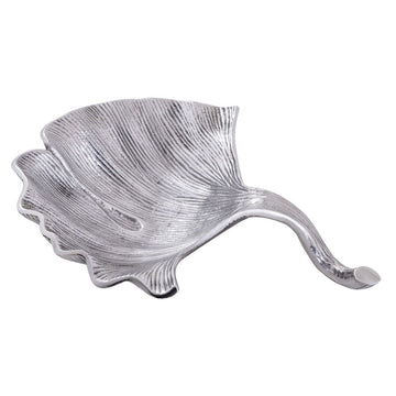 Schale – Aluminium Ginkgo Design, Silber Finish, Modern Stil - Leaf | MVG Voglrieder