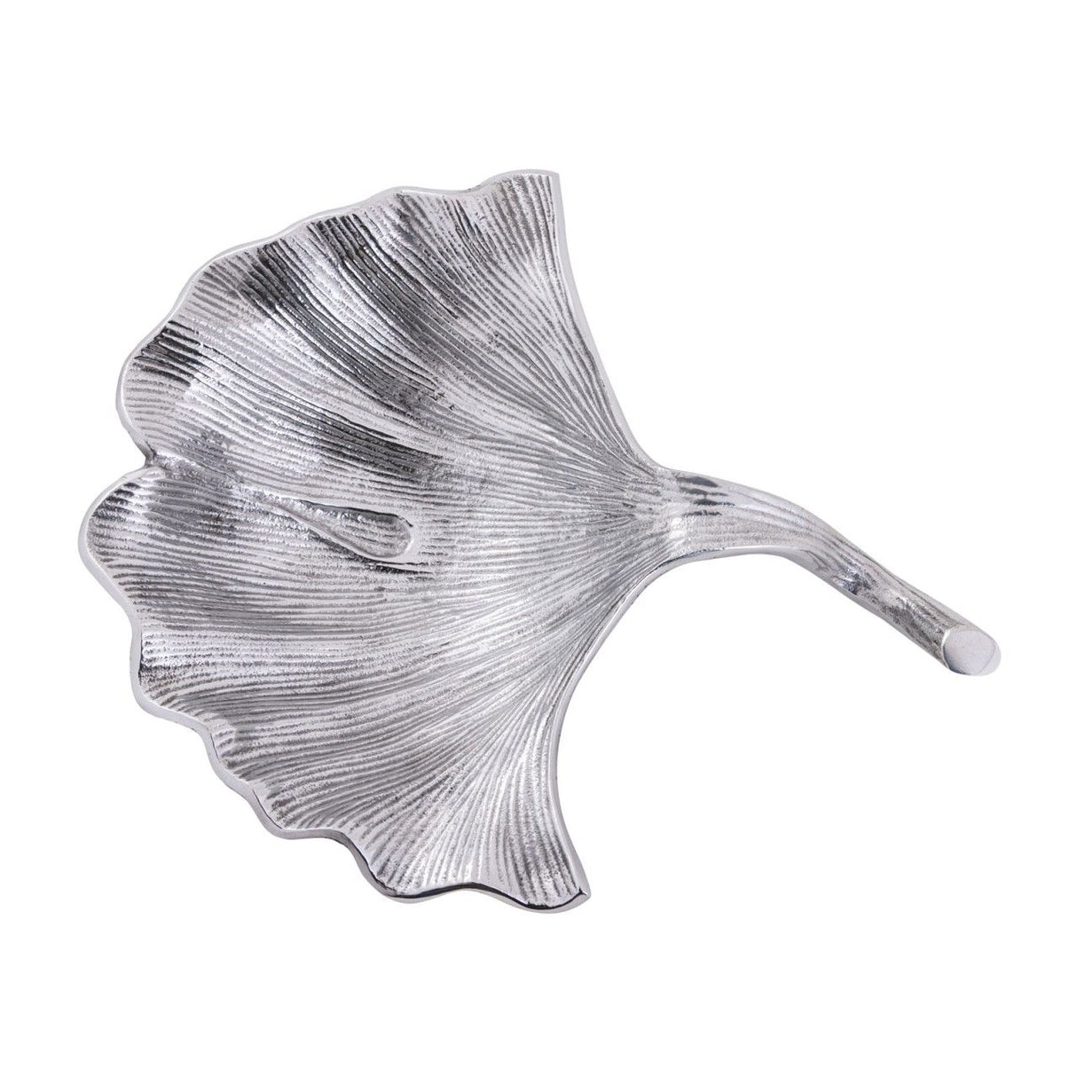Schale – Aluminium Ginkgo Design, Silber Finish, Modern Stil - Leaf | MVG Voglrieder