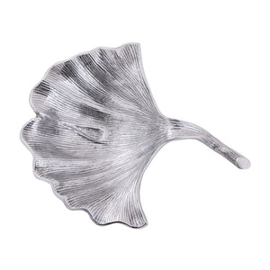 Schale – Aluminium Ginkgo Design, Silber Finish, Modern Stil - Leaf | MVG Voglrieder