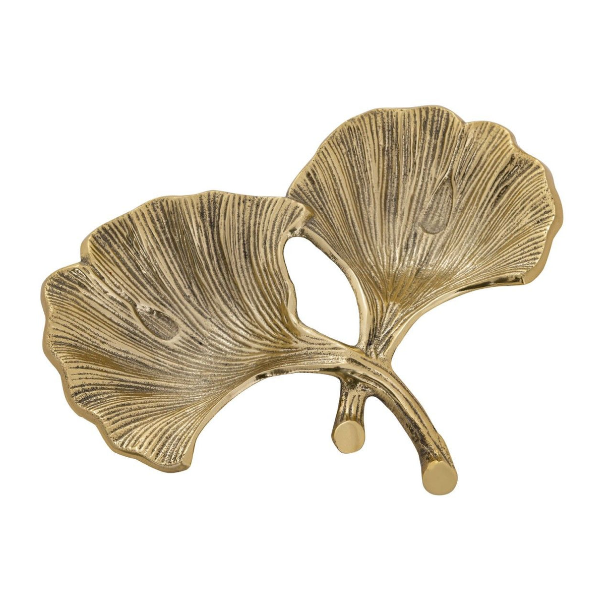 Schale – Aluminium Material, Ginkgo Design, Gold Finish - Leaf | MVG Voglrieder