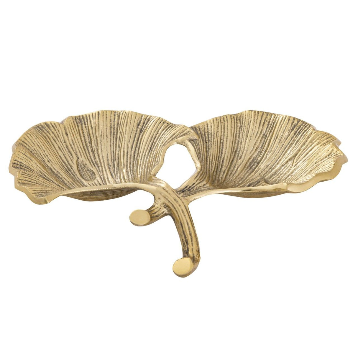 Schale – Aluminium Material, Ginkgo Design, Gold Finish - Leaf | MVG Voglrieder