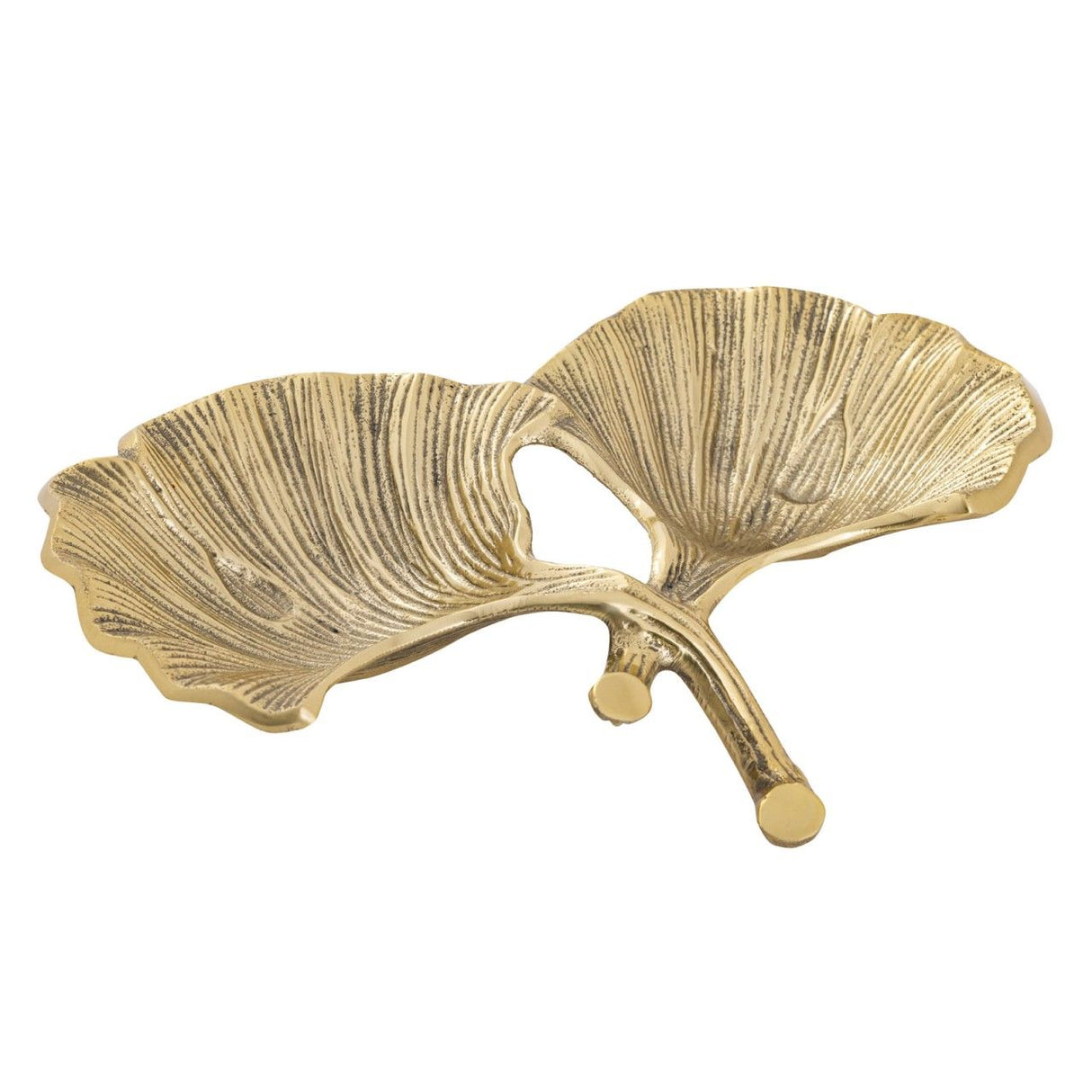 Schale – Aluminium Material, Ginkgo Design, Gold Finish - Leaf | MVG Voglrieder
