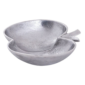 Schale – Aluminium Apfel Design,  Silber Finish, Modern Stil - Apple | MVG Voglrieder