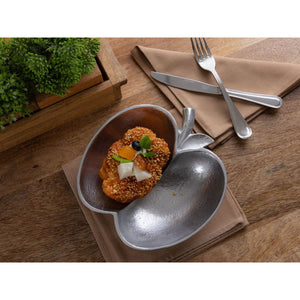 Schale – Aluminium Apfel Design,  Silber Finish, Modern Stil - Apple | MVG Voglrieder
