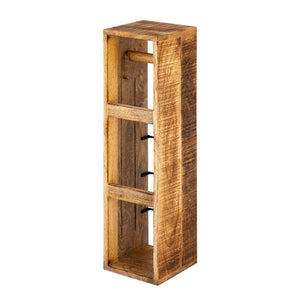 Toilettenpapierhalter – Mangoholz Struktur, Quadratisch Design, Natur Farbe | MVG Voglrieder
