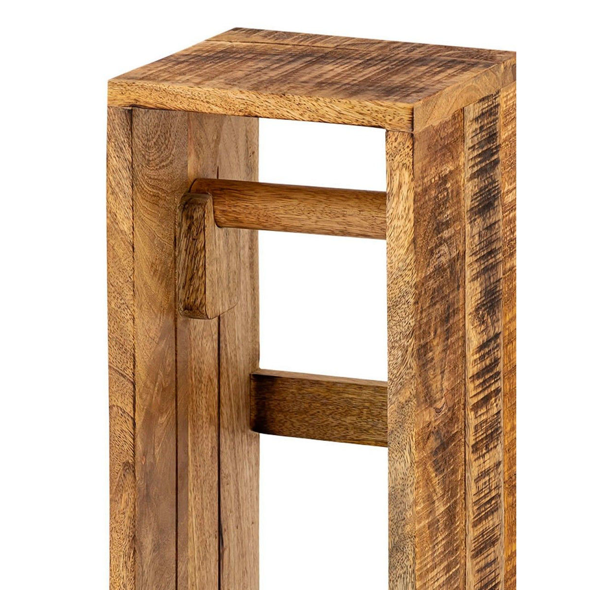Toilettenpapierhalter – Mangoholz Struktur, Quadratisch Design, Natur Farbe | MVG Voglrieder