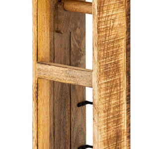 Toilettenpapierhalter – Mangoholz Struktur, Quadratisch Design, Natur Farbe | MVG Voglrieder