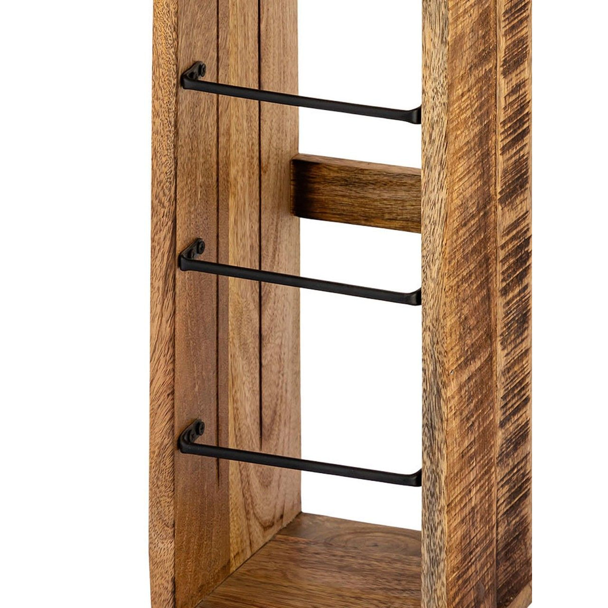 Toilettenpapierhalter – Mangoholz Struktur, Quadratisch Design, Natur Farbe | MVG Voglrieder
