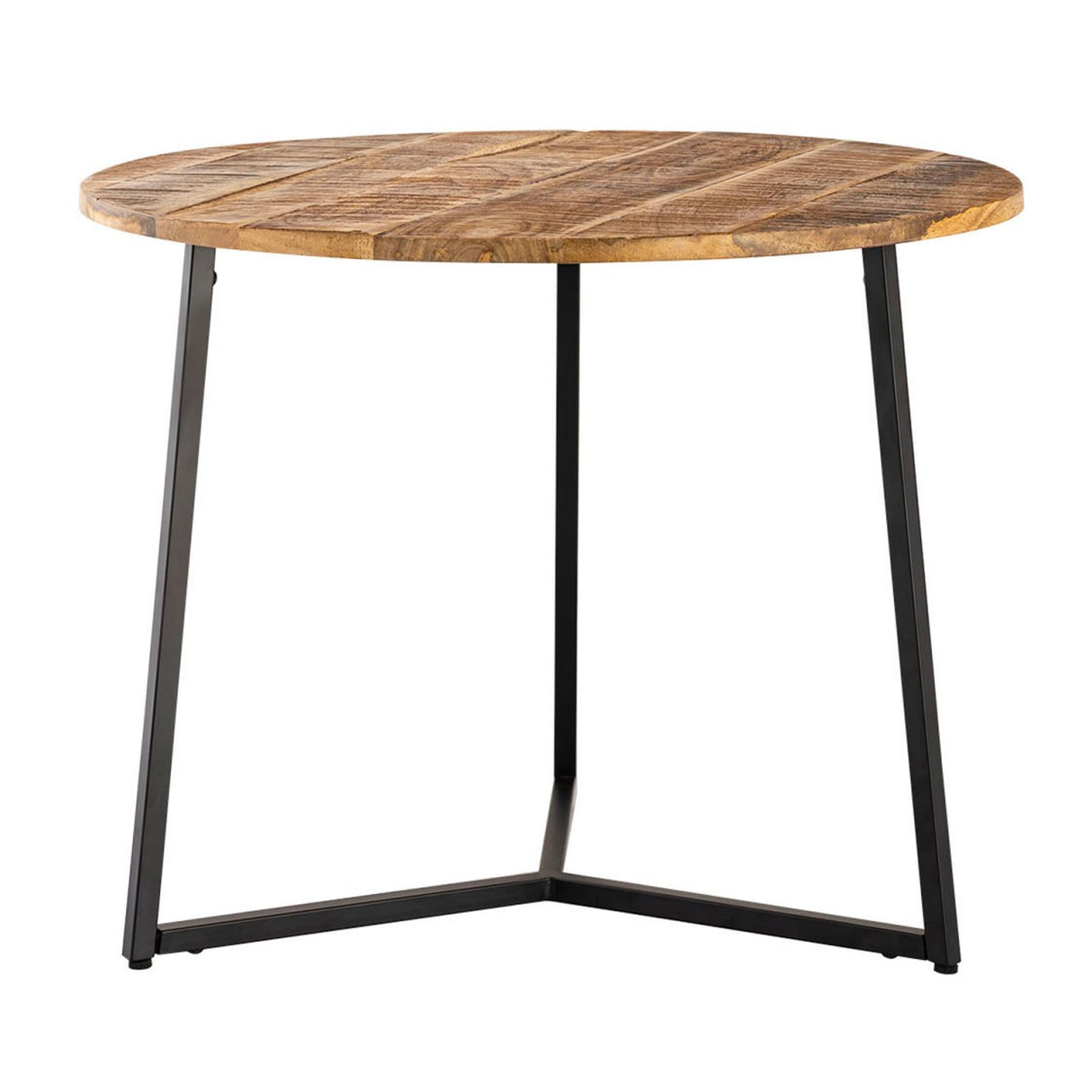 Coffee table made of recycled mango wood, handcrafted, with black metal frame – La Palma | MVG Voglrieder
