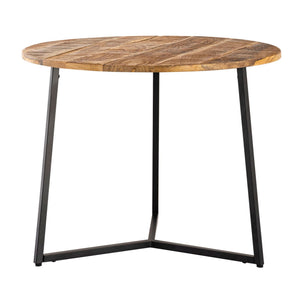 Coffee table made of recycled mango wood, handcrafted, with black metal frame – La Palma | MVG Voglrieder