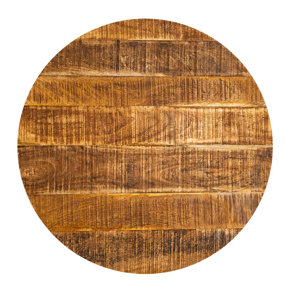 Coffee table made of recycled mango wood, handcrafted, with black metal frame – La Palma | MVG Voglrieder