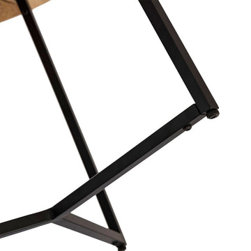 Beistelltisch – Recyceltes Holz, Metall Gestell, Schwarz Finish - La Palma | MVG Voglrieder