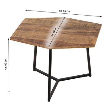 Couchtisch – Altholz, Metall Rahmen, Industrial Design - Inka | MVG Voglrieder