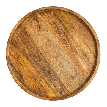 Beistelltisch – Mangoholz Material, Schwarzes Metall, Natur Maserung, 40 cm Höhe - Vancouver | MVG Voglrieder