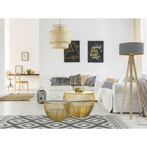 Beistelltisch Set – Metall Material, Abnehmbare Platte, Gold Farbe - Glamira | MVG Voglrieder