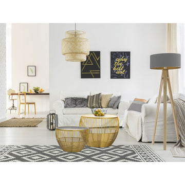Beistelltisch Set – Metall Material, Abnehmbare Platte, Gold Farbe - Glamira | MVG Voglrieder
