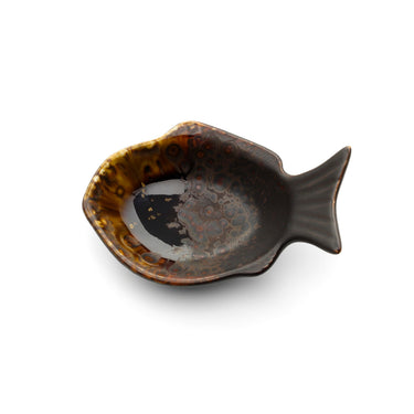 Schale – Keramik Material, Fisch Silhouette, Mineral Glasur, S – Merapi | Bazar Bizar Antwerp