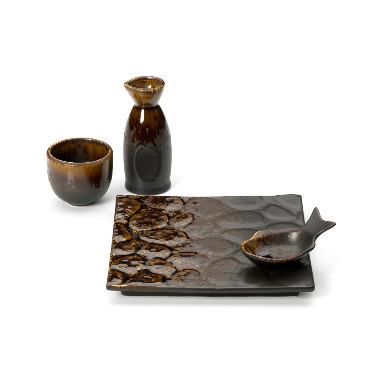 Schale – Keramikmaterial, Fischform Design, Glasierte Oberfläche – Merapi | Bazar Bizar Antwerp